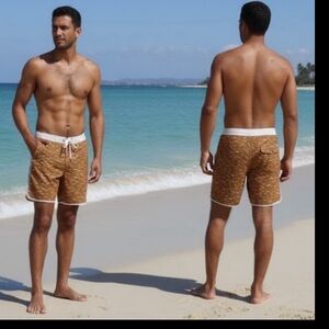 Vuori Cruise Boardshorts Caramelo Slub Performance Stretch Men 32